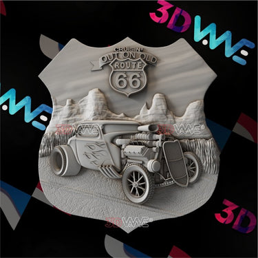ROUTE 66 3d stl 3DWave.us